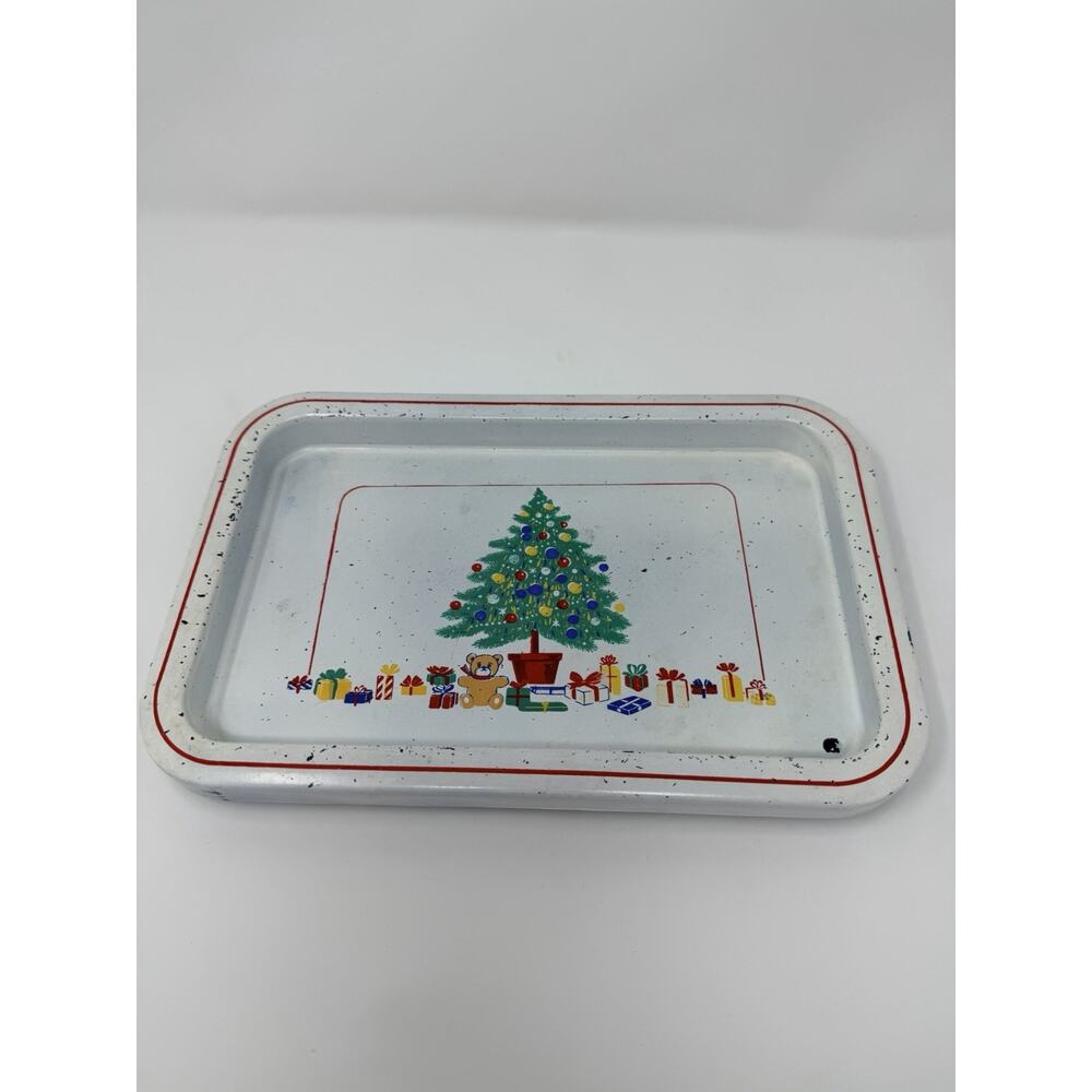 Vintage HiMark Melamine Christmas Tray Made In Japan Christmas Tree Presents